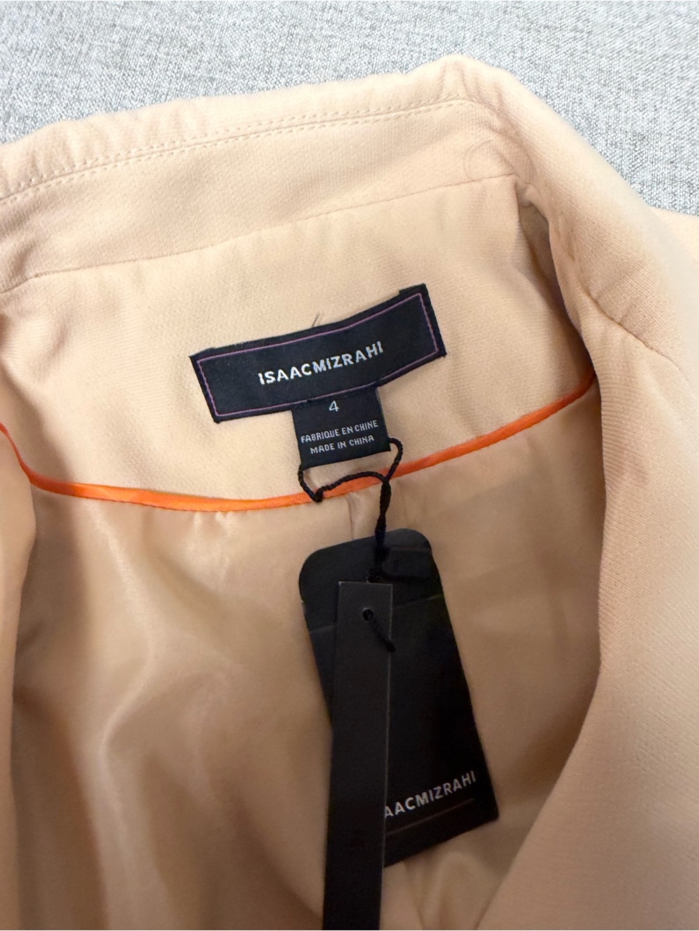 Isaac Mizrahi Peach-Tan Lightweight Shirt Jacket
